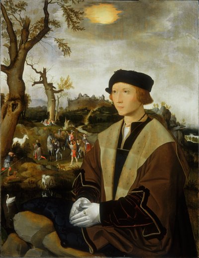 Portrait of a Young Man by Jan Mostaert